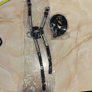 NIB 2pc Cat Rhinestone bow Harness/ Leash